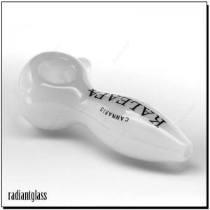 Wholesale 4″ milk white Raider Spoon Glass Pipe