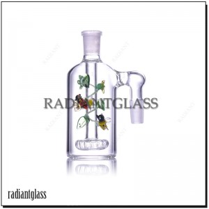 Ash Catcher Glass Smoking Accessories 90° Inside Joint for Bowl Animal And Flowers Inner
