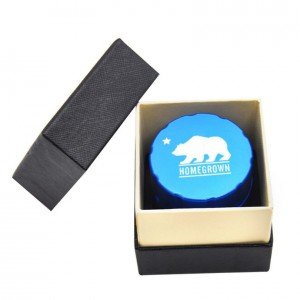 53MM Metal Grinder  4 Layers  Aluminum Tobacco Grinder Herb Spice Crusher Glass Smoking set Accessories With Polar Bear