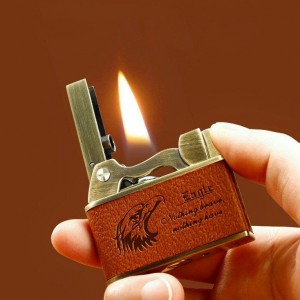 Let the Bullet Fly Lighter Retro Old Style One Button Ejection Ignition Kerosene Lighter Gift