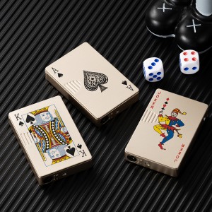 Creative personality new and unique currency inspection poker lighter metal inflatable windproof lighter