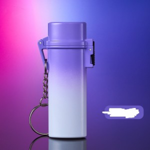 Windproof and waterproof blue flame lighter novelty creative personality trendy transparent lighter