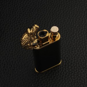 Wholesale Double Fire Crocodile Lighter Inflatable Windproof Straight To The Lighter Metal Lighter