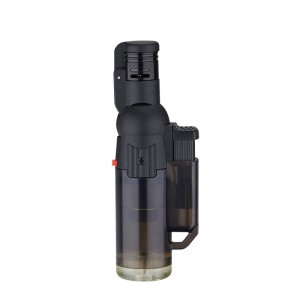 Explosive Personalized Windproof Lighter Inflatable Foldable Bending Flame Gun Torch
