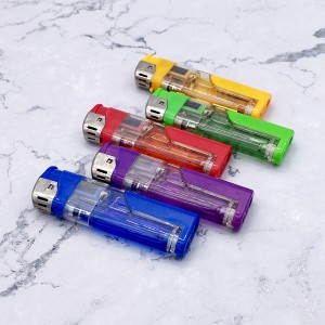 Hengzheng lighter wholesale manufacturer, spot supply, foreign trade export, disposable plastic double round strip light open flame lighters