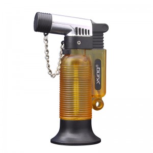The simple elbow goes straight to the transparent air tank with high firepower lighter