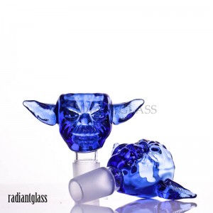 Alien Blue Glass Bong Bowl 18mm