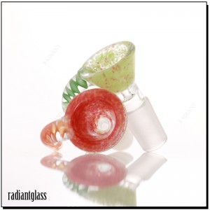 Horn Thick Glass Slide Bowl Bowl w/ 14 mm male