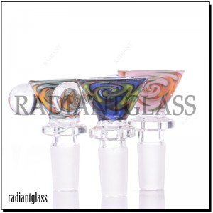 Glass Bong Bowls Rainbow Hookah accessories 14Male