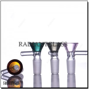 Colorful 14mm 19mm male joint glass bow