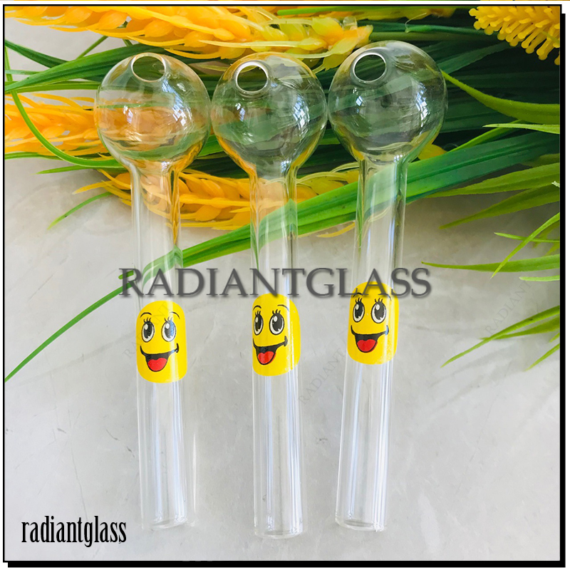 Smile Face Design Clear Oil Burner Pipe Featured Image