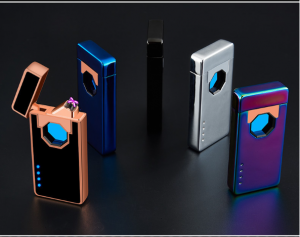 New Creative Infrared Induction Windproof Double Arc Lighter USB Charging Cigarette Lighter Manufacturer Wholesale