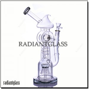 12.5 Inches Arm Tree Perc Percolator Water Bongs Smoking Pipe Oil Burner Unique Hookahs Bong Freezable Coil Recycler Dab Rigs
