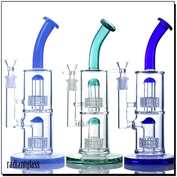 2X tire bent neck all color 14mm joint glass bong