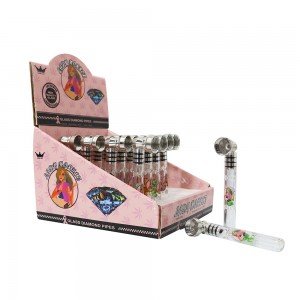 New Lady Horent Metal Smoking Pipe Glass Smoking Pipe Multi-Color Diamond Glass Smoking Pipe