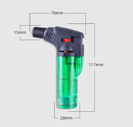 Windproof straight into lighter inflatable creative personality cigar high temperature welding torch spray gun gas electronic igniter
