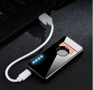 New product creative infrared induction windproof double arc lighter usb rechargeable cigarette lighter