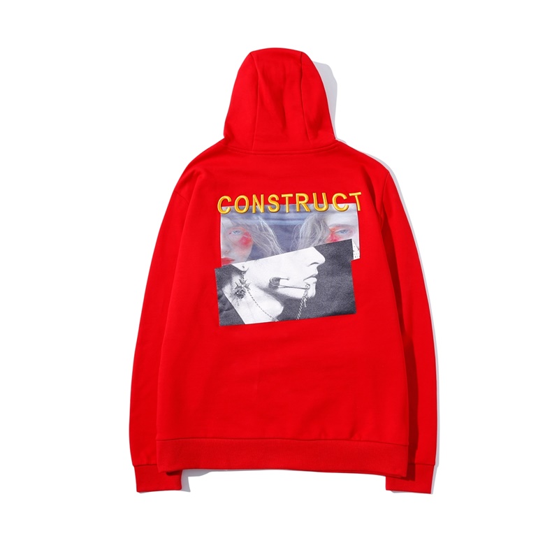 High quality cotton sweatshirt custom hoodies brand print logo rhinestone embroidery men’s hoodies