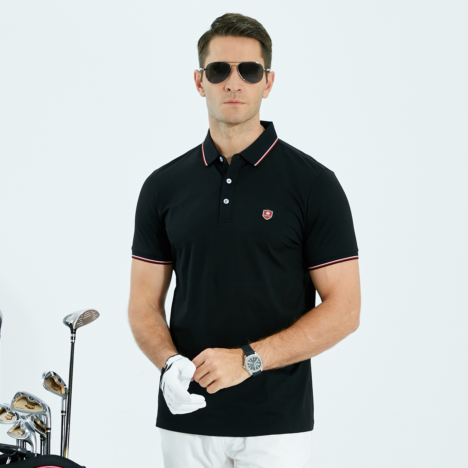 Pique Polo tshirts 100% Cotton plus size short sleeve Men’s Golf polo shirts Custom logo with your embroidered Men’s polo shirts
