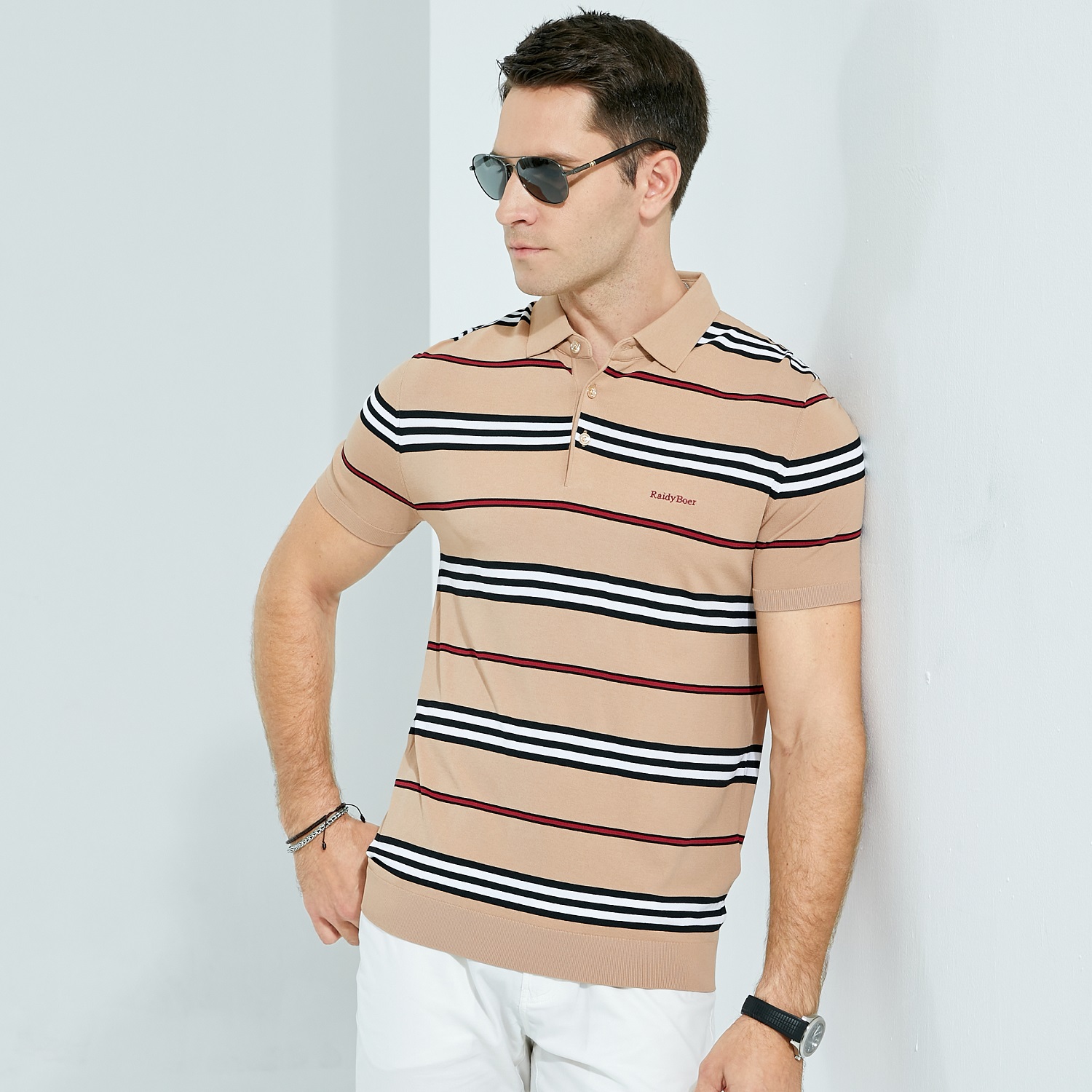 Baju Kaos Camisa Polo Listrada Wholesale Oem Striped Poloshirt Tactical Mens Polo Shirts T-shirt Custom Logo