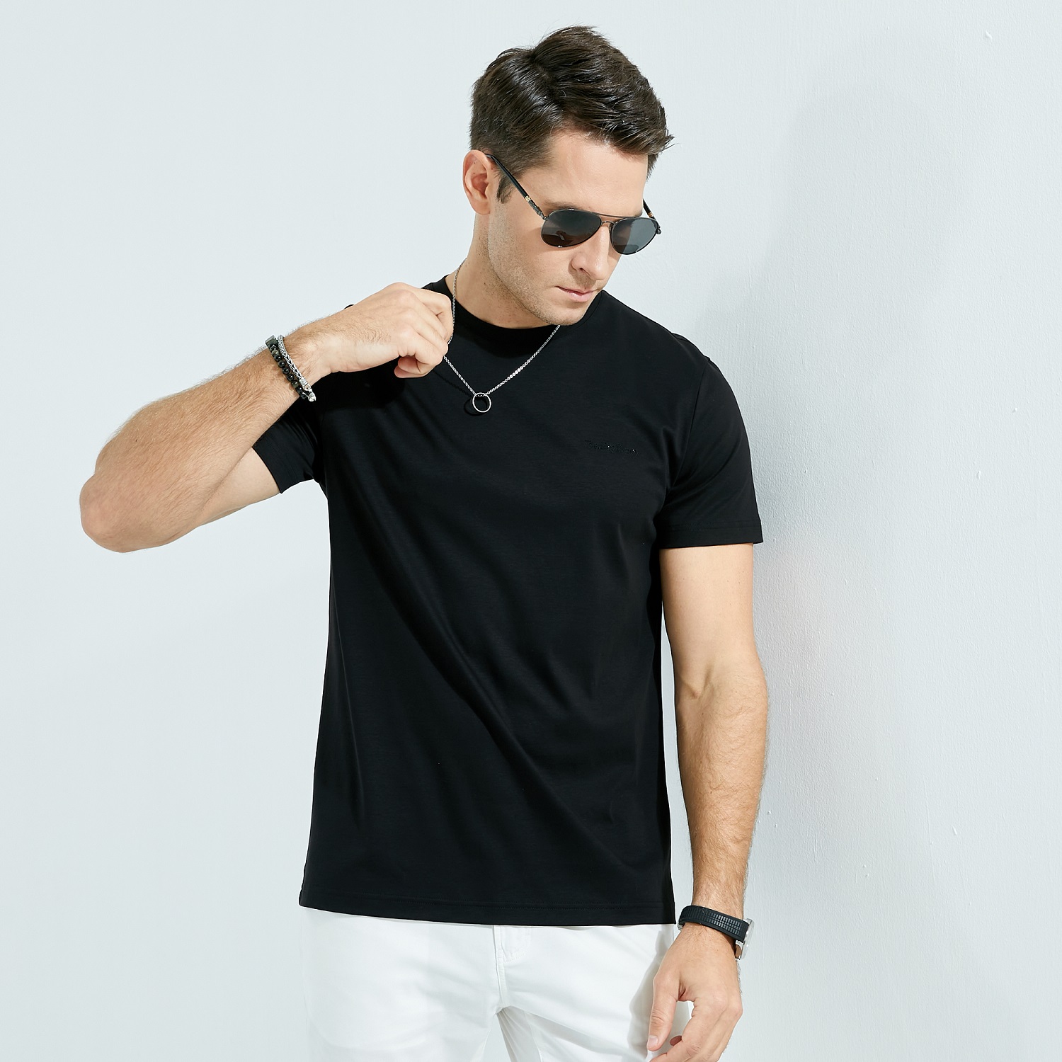 2022 New Design Stylish Men Short Sleeve Blank T-Shirt Made In Pakistan O-Neck Design T Shirt