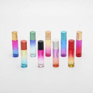 RB-R-0133 botol gulung kaca 10ml dalam pelbagai warna