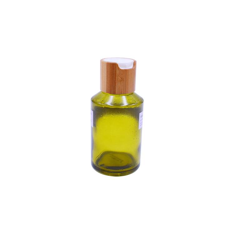 Professional China Bamboo Dropper Bottle - RB-B-00205 125ml glass bottle with bamboo disc cap – Rainbow