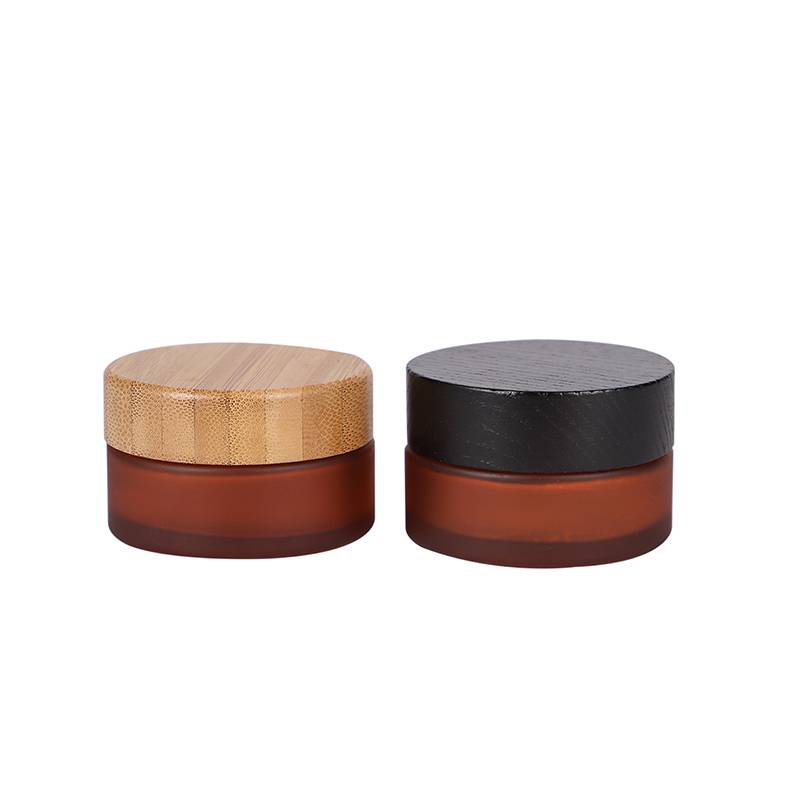 Factory Supply Frosted Glass Jar Bamboo Lid - RB-B-00220 30g-glass-jar-with-wooden-lid – Rainbow