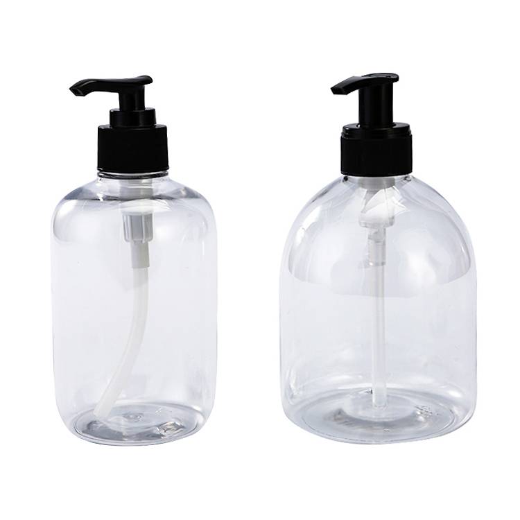 factory low price Amber Shampoo Bottle - RB-P-0136 400ml clear plastic pump bottle – Rainbow