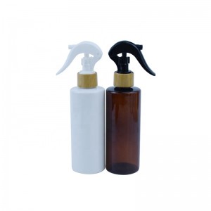 RB-B-00299A botella de gatillo de bambú cilindro 250ml 500ml botellas de plástico vacías recargables con spray para habitación