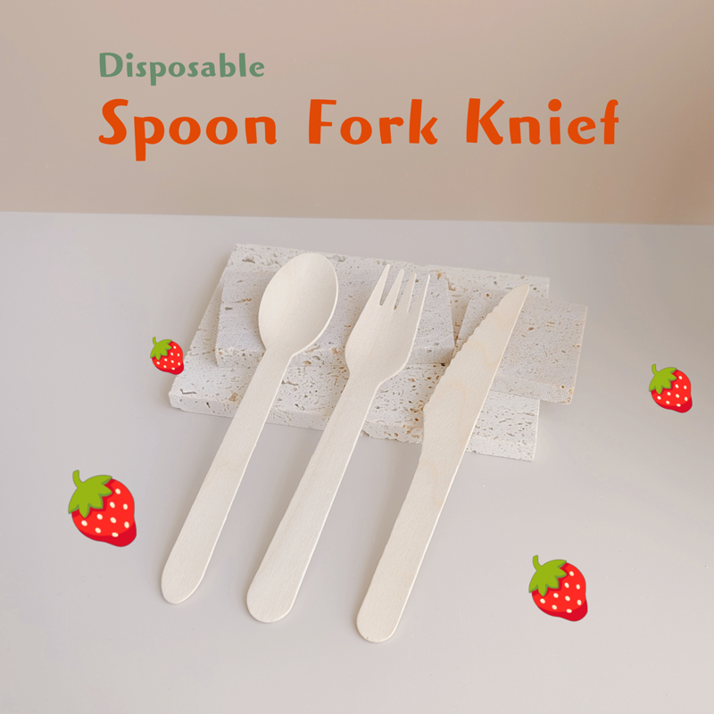 RB-B-00354N China Manufacturers Birch Catering Compostable Custom Printed Wooden Spoon