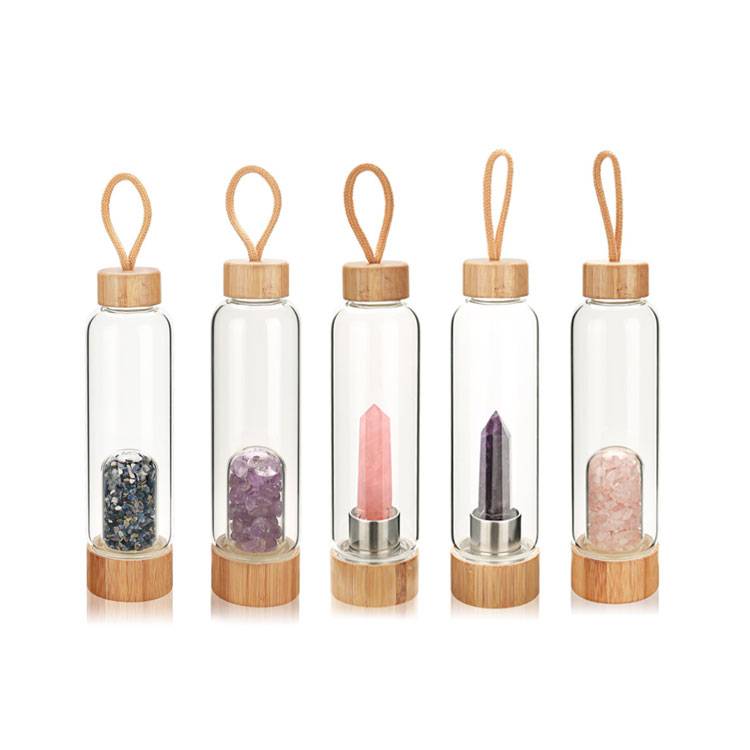 Factory Cheap Hot Glass Lotion Bottle With Bamboo Lid - RB-B-00210 Crystal pillar glass water bottle – Rainbow