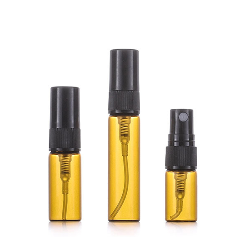 5ml 10ml Glass Spray Bottles Fine Mist Sprayer Refillable Portable Perfume  Amber
