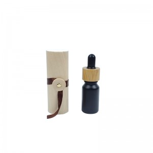 RB-B-00342 new design nature small round serum bottle 10ml cosmetic oil glass dropper bottles with box