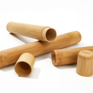 RB-B-00347 High Quality Tooth Brush 100% Natural Bamboo Eco-friendly Bamboo Toothbrush Tube Case