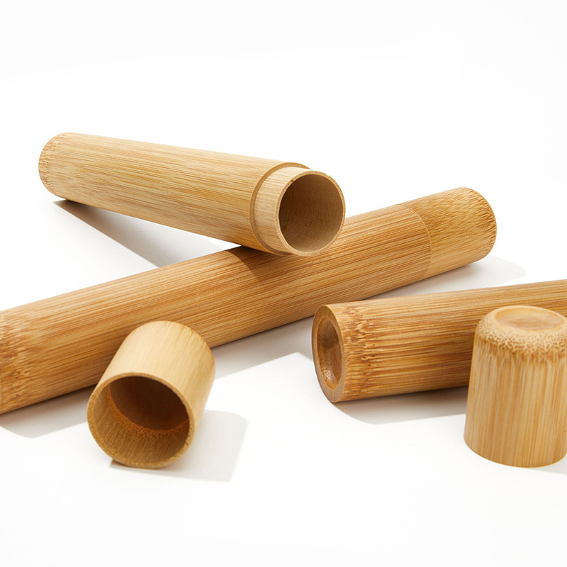 RB-B-00347 Mataas na Kalidad ng Tooth Brush 100% Natural Bamboo Eco-friendly Bamboo Toothbrush Tube Case