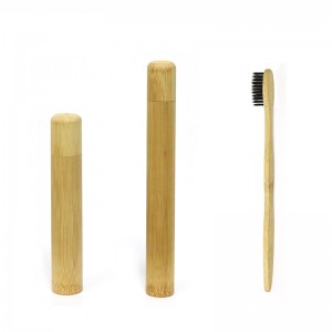 RB-B-00348 Eco-Friendly 100% Natural Made Bamboo Toothbrush Tube