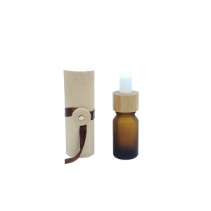 RB-B-00342A Skincare Hair Beard Essential Oil Glass Serum Dropper Bottle with Wooden Box