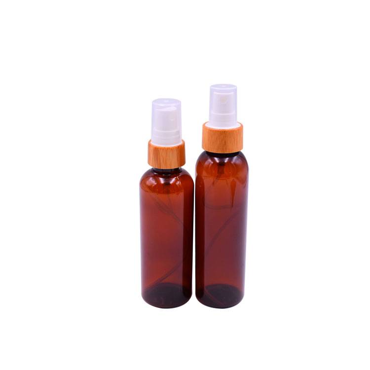 RB-B-00209 Forma di cilindru viotu consegna rapida alta qualità ecologica naturale mini nebbia fine alcool pompa di bambù bottiglia spray