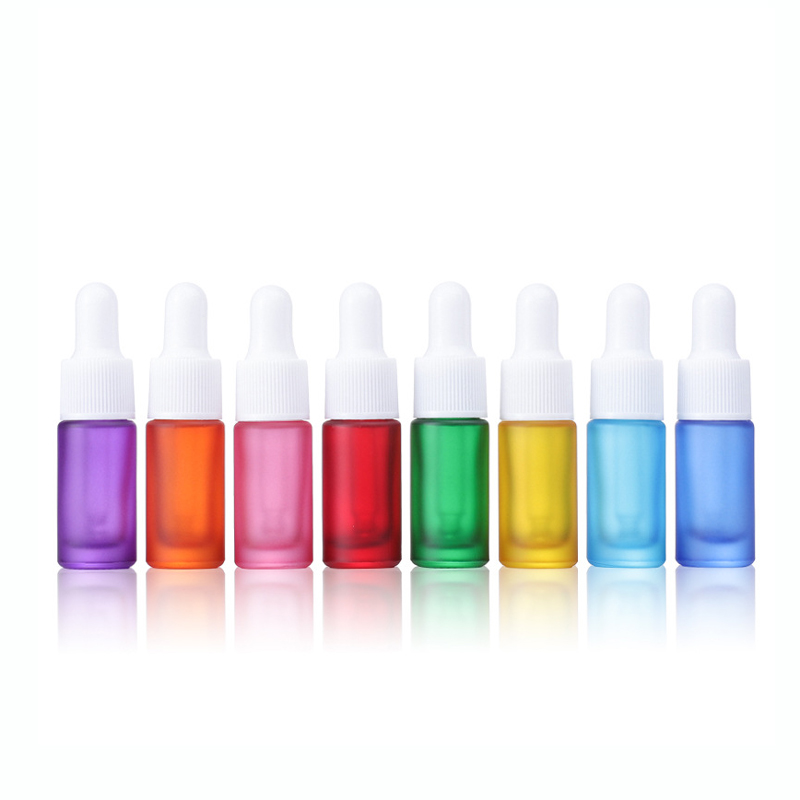 RB-R-00198 empty dropper bottle colorful glass essential oil droplet bottles for massage Cosmetic
