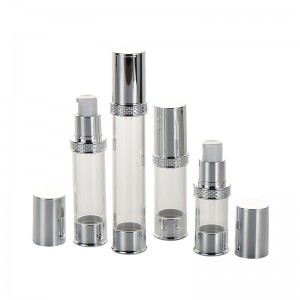 RB-Ai-0016 new arrival empty 10ml 15ml 20ml cosmetic face cream pump bottle luxury silver airless pump bottle 30ml