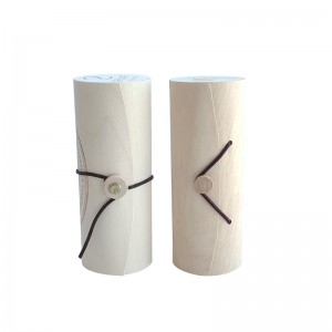 RB-B-00333 custom different size nature package tube cosmetic packaging wood box biodegradable cylinder round wooden gift boxes