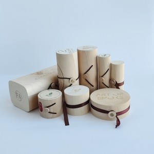 Emballage d'écorce cosmétique écologique de différentes tailles, emballage de cadeaux, artisanat en bois, petites boîtes en bois, vente en gros, RB-B-00334C