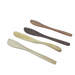 RB-B-00312 spatula krim perawatan kulit panjang ramah lingkungan spatula kosmetik masker wajah kayu