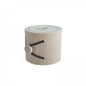 RB-B-00336 гореща разпродажба, персонализирано частно лого, малки кръгли дървени кутии, екологично чиста опаковка, дървена подаръчна кутия