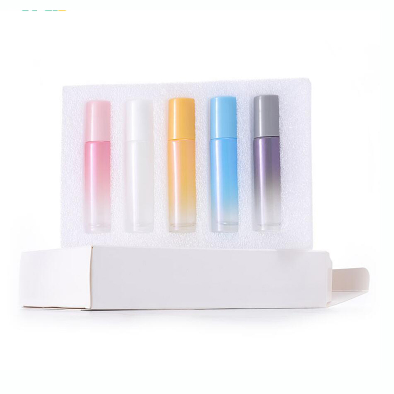 High definition Lip Gloss Roll On Bottle - RB-R-00190 cosmetic perfume aroma packaging 5 pieces gift set empty 10ml roll on bottle – Rainbow