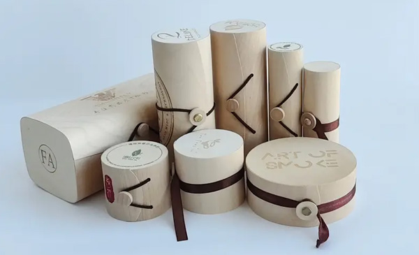 Duorsume ferpakkingsoplossingen: lytse rûne houten doazen