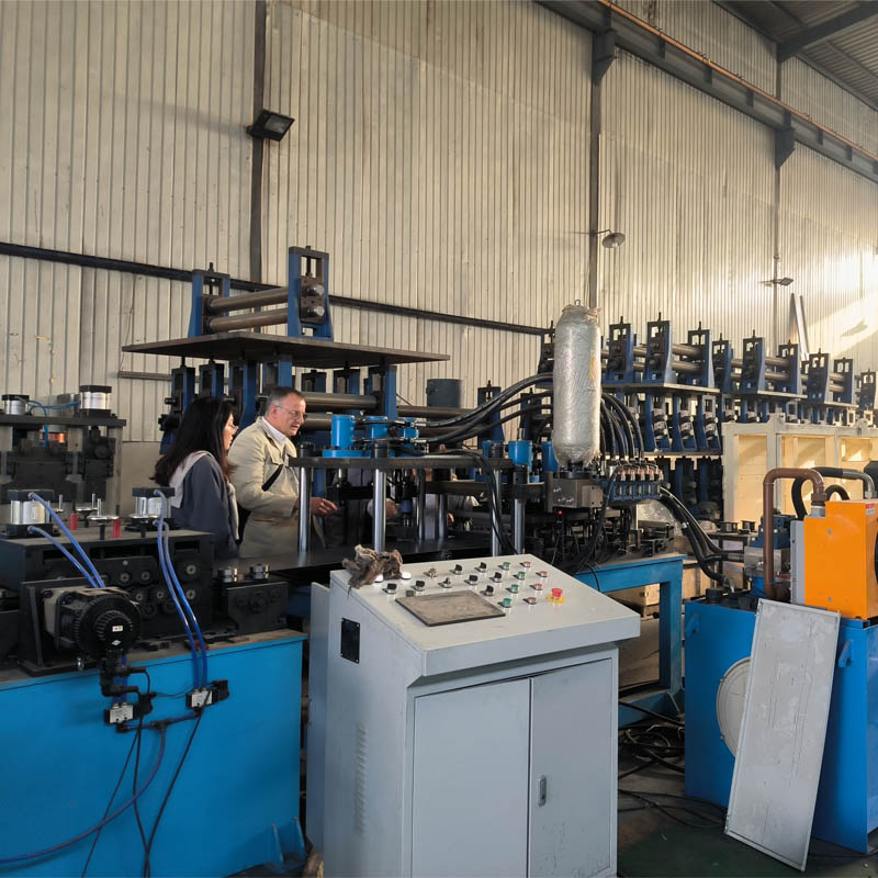 Visiting Raintech  Elevator Guide Rail Roll Forming Machine From Spanish Customers
