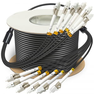 Factory Wholesale 6 Core OM4 Multimode 10Gb Industrial TPU Direct Burial LC to LC Outdoor Armored Fiber Patch Cable for FTTH