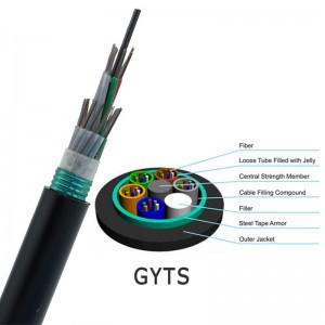 GYTS 2F-144F Armored outdoor Optical Fiber Cable